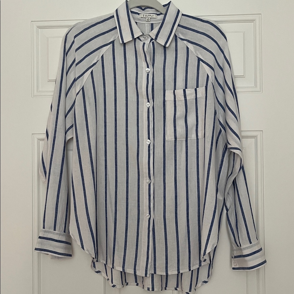 Zsupply PERFECT LINEN STRIPED TOP - Picture 8 of 9